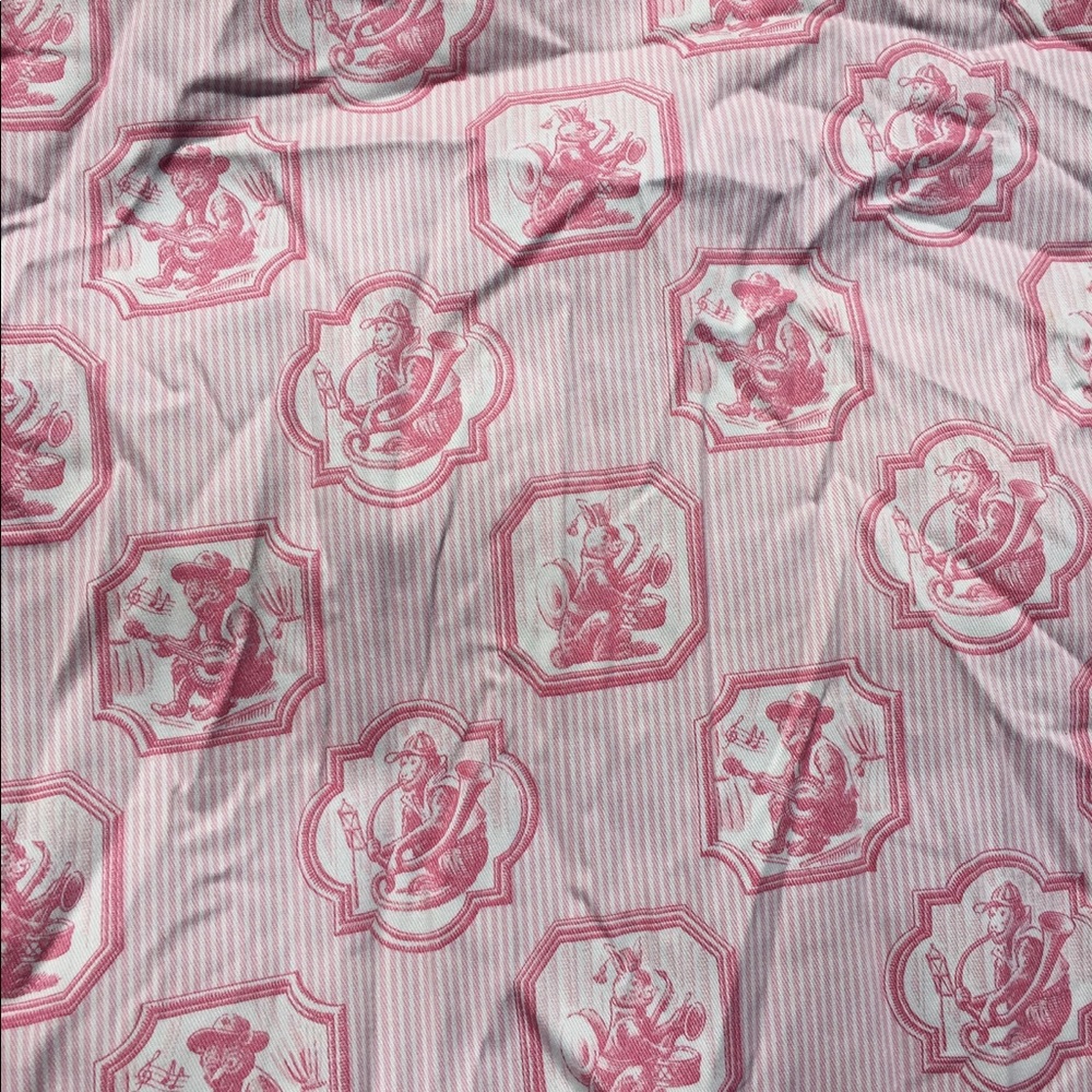 Pink Rabbit 🐇 & Monkey 🐒 Musician Home Fabric - Picture 5 of 8